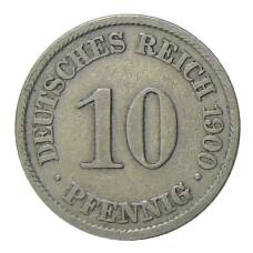 Монета 10 пфеннигов 1900 года A Германия (аверс)