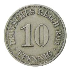 Монета 10 пфеннигов 1911 года A Германия (аверс)
