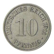 Монета 10 пфеннигов 1911 года A Германия (аверс)