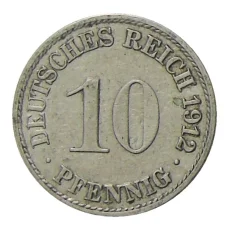 Монета 10 пфеннигов 1912 года A Германия (аверс)