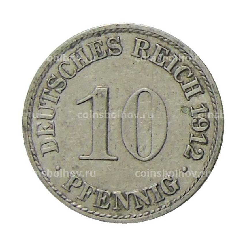 Монета 10 пфеннигов 1912 года A Германия