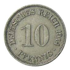 Монета 10 пфеннигов 1914 года F Германия (аверс)