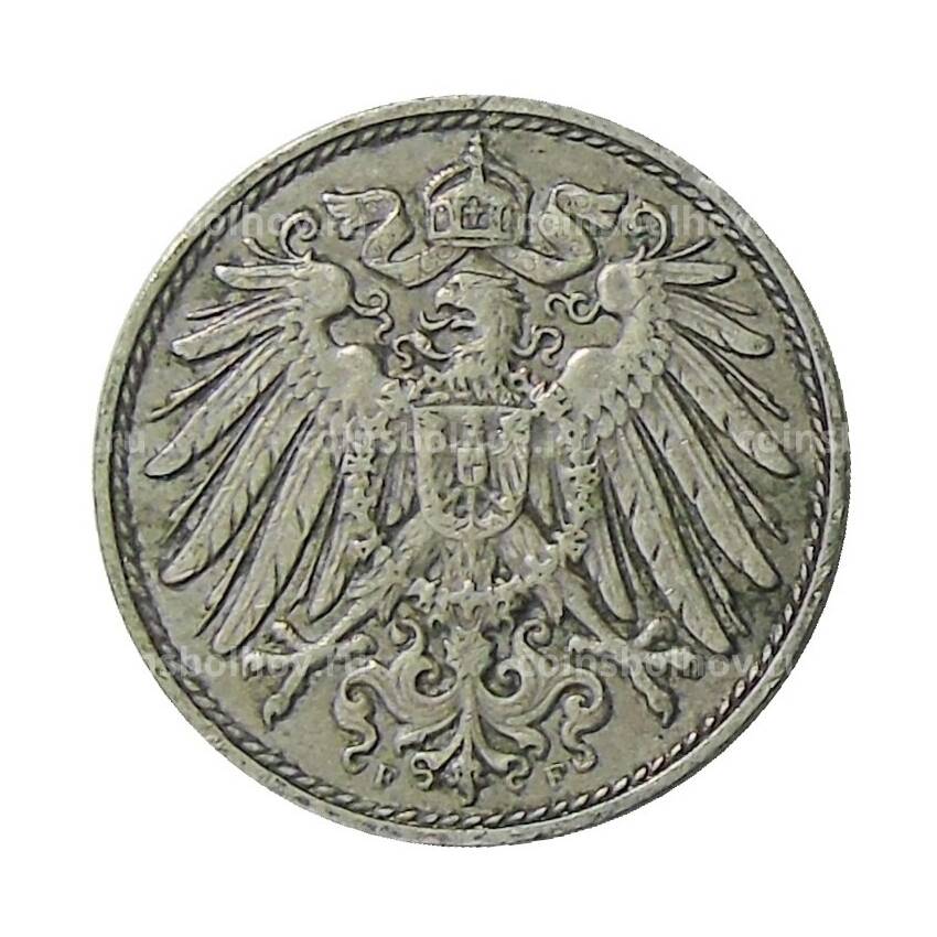 Монета 10 пфеннигов 1914 года F Германия (вид 2)