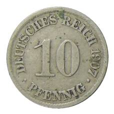 Монета 10 пфеннигов 1907 года A Германия (аверс)