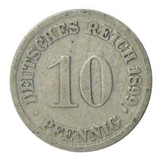 Монета 10 пфеннигов 1899 года D Германия (аверс)
