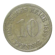 Монета 10 пфеннигов 1899 года D Германия (аверс)