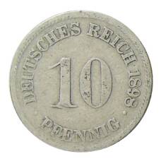 Монета 10 пфеннигов 1898 года D Германия (аверс)