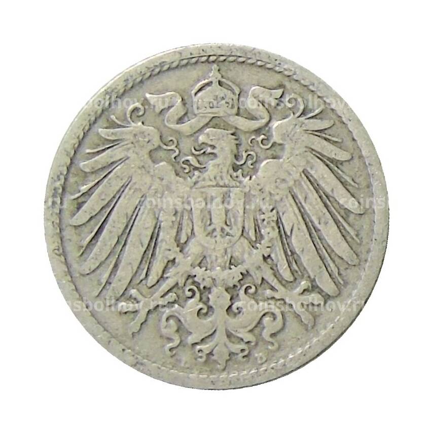 Монета 10 пфеннигов 1898 года D Германия (вид 2)