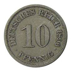 Монета 10 пфеннигов 1896 года A Германия (аверс)