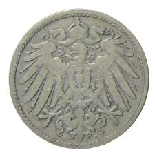 Монета 10 пфеннигов 1896 года D Германия (реверс)