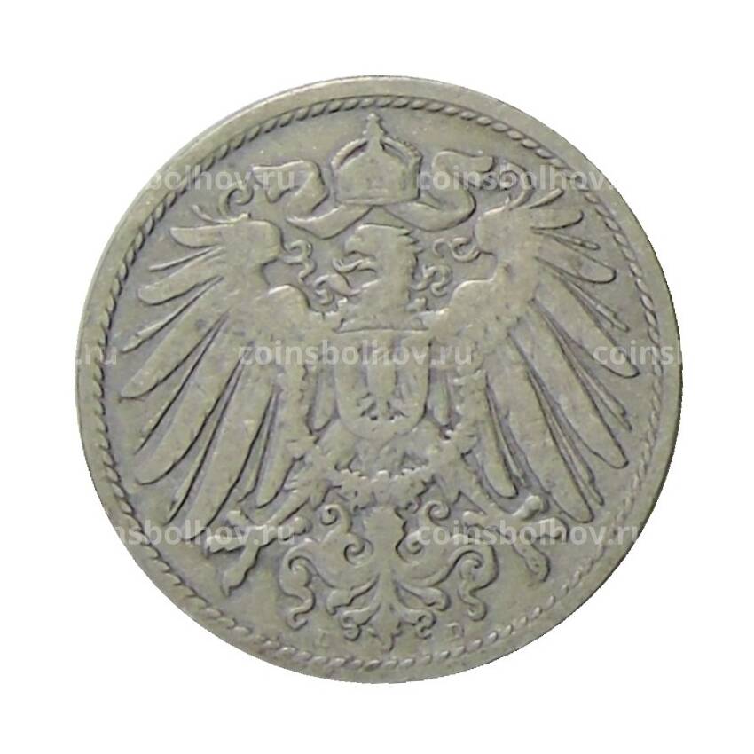 Монета 10 пфеннигов 1896 года D Германия (вид 2)