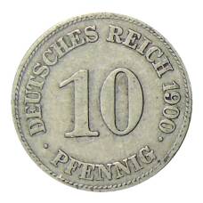 Монета 10 пфеннигов 1900 года E Германия (аверс)