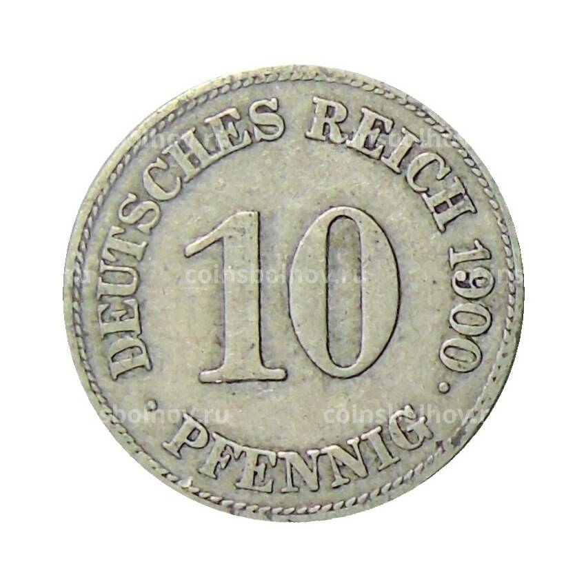 Монета 10 пфеннигов 1900 года E Германия