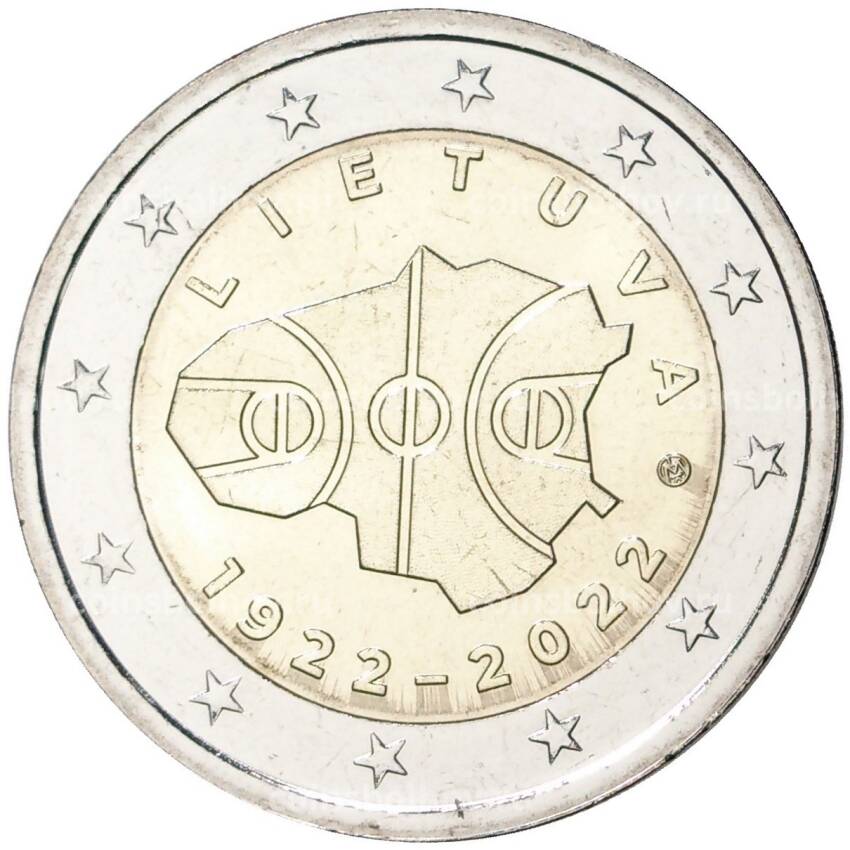 Монета 2 евро 2022 года Литва —   100 лет баскетболу в Литве