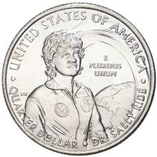 Монета 1/4 доллара (25 центов) 2022 года D США «Американские женщины — Доктор Салли Райд» (аверс)