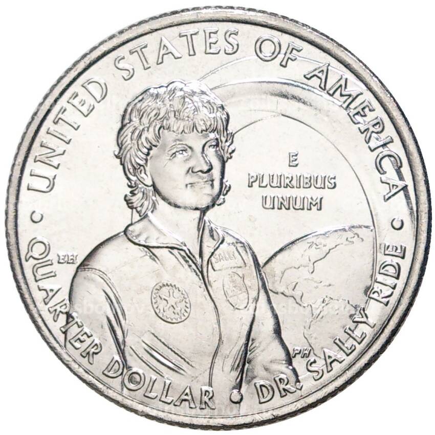Монета 1/4 доллара (25 центов) 2022 года D США «Американские женщины — Доктор Салли Райд»