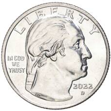 Монета 1/4 доллара (25 центов) 2022 года D США «Американские женщины — Доктор Салли Райд» (реверс)