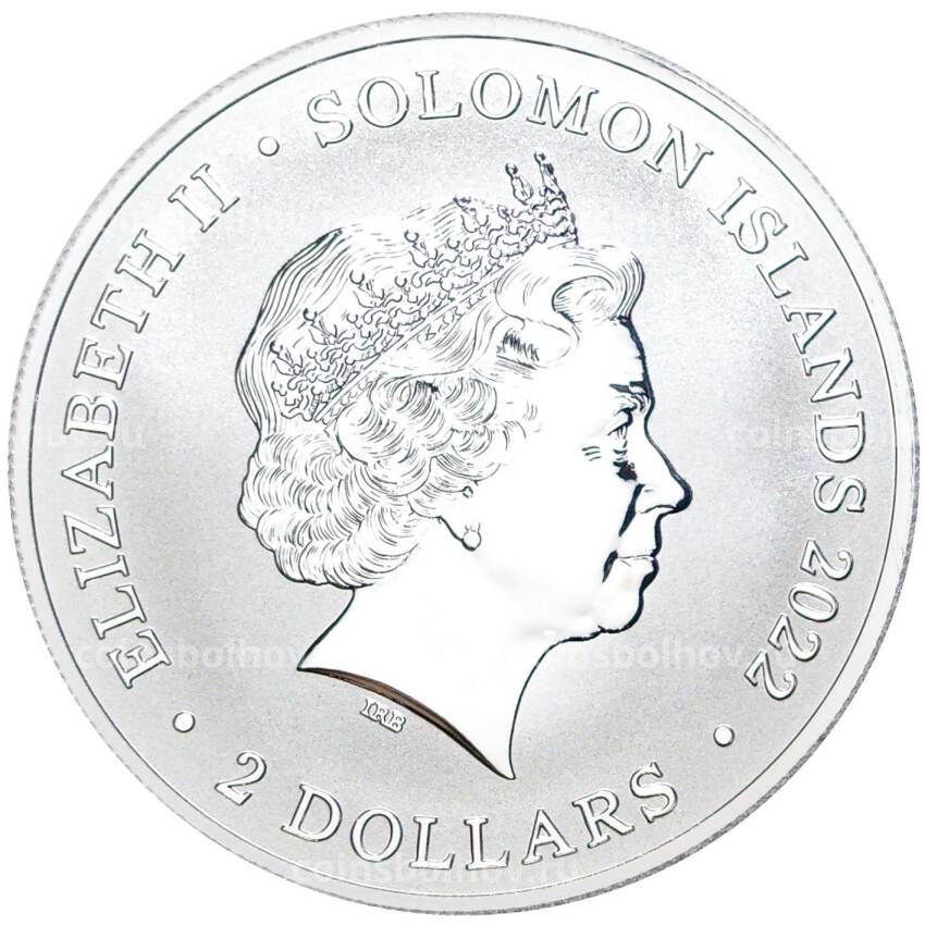 Монета 2 доллара 2022 года Соломоновы Острова —  Королева пиратов — Мэри Рид (вид 2)