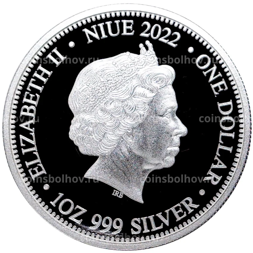 Монета 1 доллара 2022 года Ниуэ  —  Лев против гиен (вид 2)