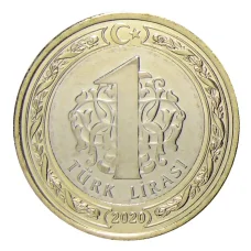 Монета 1 лира 2020 года Турция —  100 лет Великому национальному собранию Турции (реверс)