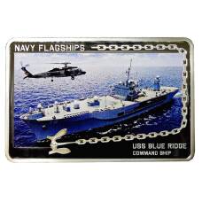 Монета 500 шиллингов 2014 года Танзания —  Флагманы ВМС — USS Blue Ridge (аверс)