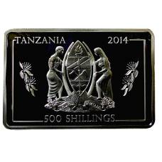 Монета 500 шиллингов 2014 года Танзания —  Флагманы ВМС — HMS Bulwark (реверс)