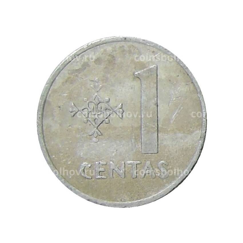Монета 1 цент 1991 года Литва