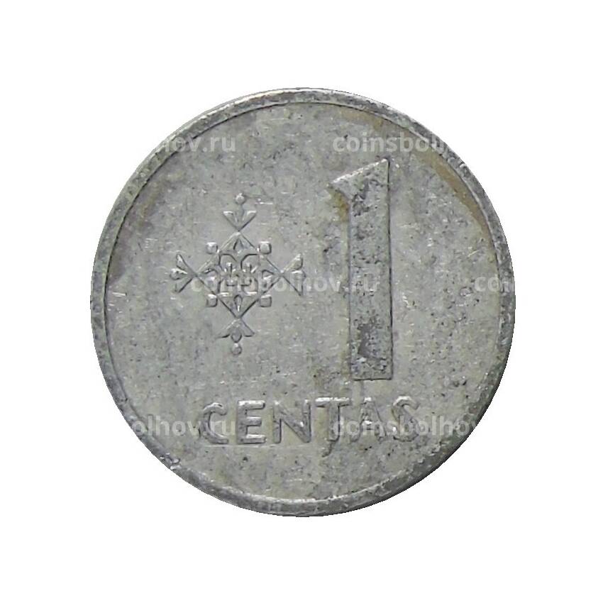 Монета 1 цент 1991 года Литва