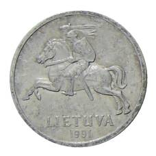 Монета 1 цент 1991 года Литва (реверс)