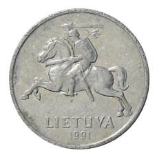 Монета 2 цента 1991 года Литва (реверс)