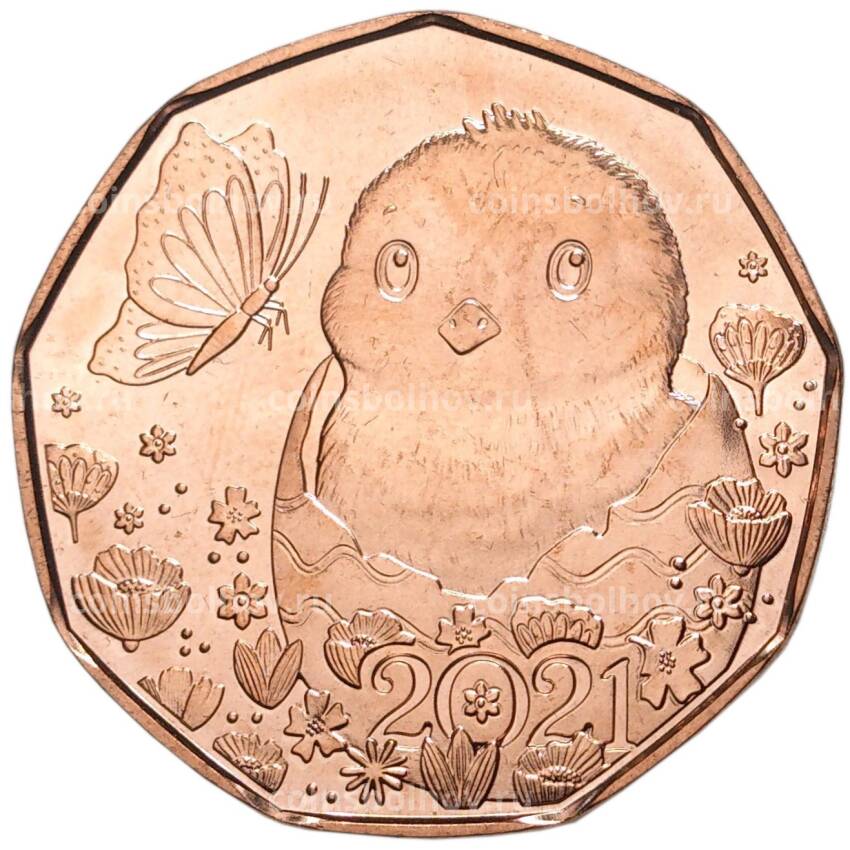 Монета 5 евро 2021 года Австрия —  Маленькое чудо — Цыпленок