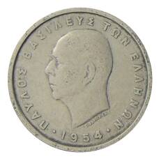 Монета 2 драхмы 1954 года Греция (аверс)