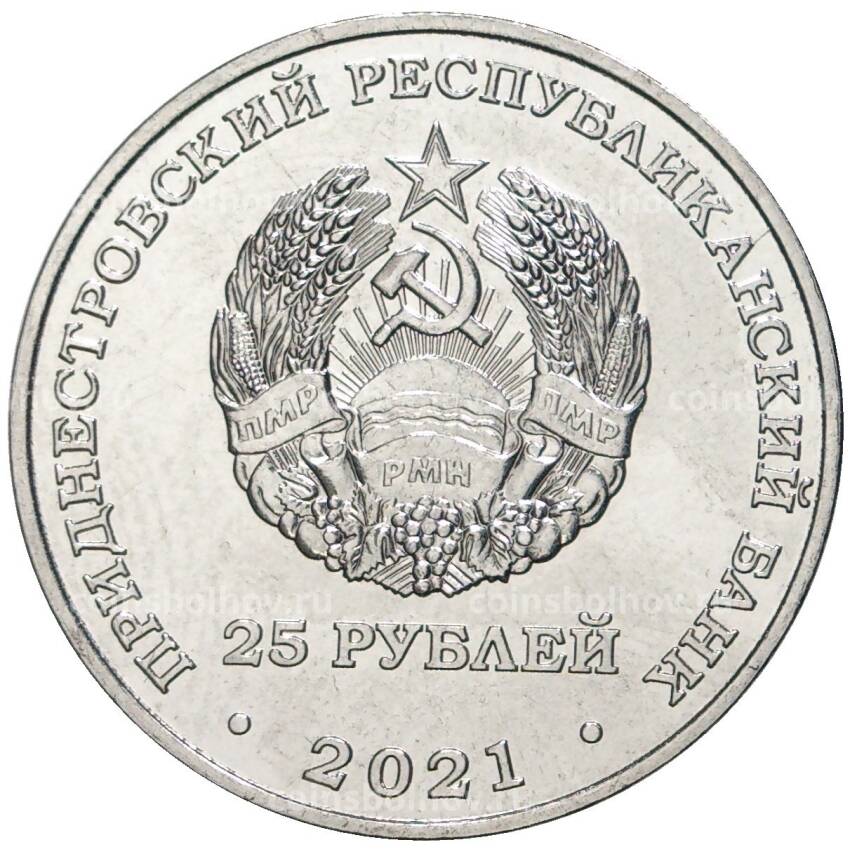 Монета 25 рублей 2021 года Приднестровье —  Год здравоохранения (вид 2)