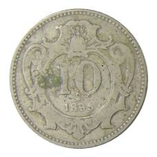 Монета 10 геллеров 1895 года Австрия (аверс)