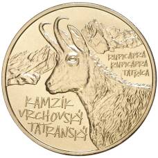 Монета 5 евро 2022 года Словакия — Татранская серна (аверс)