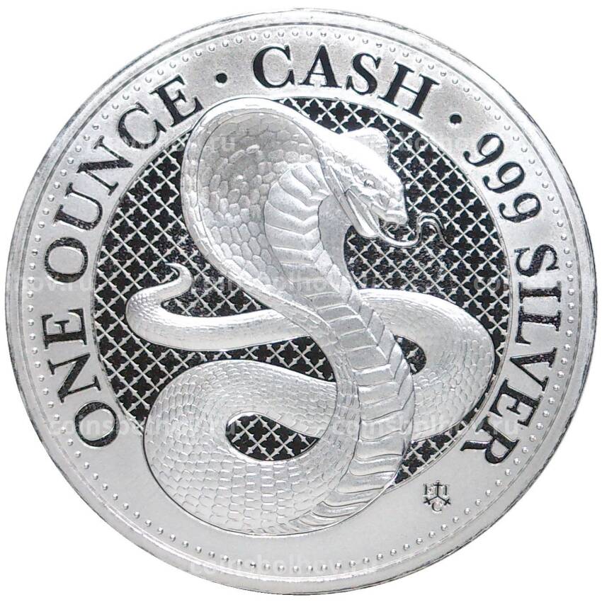 Монета 1 фунт 2022 года Остров Святой Елены — Дикая природа Индии — Кобра