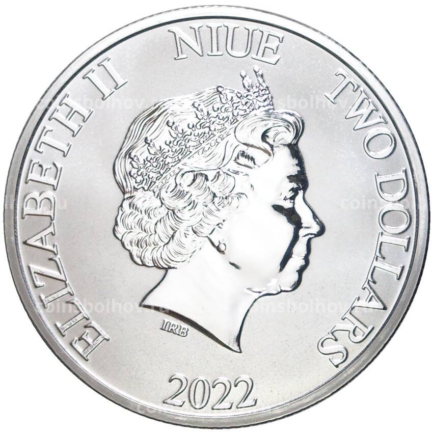 Монета 2 доллара 2022 года Ниуэ —  DC Comics — Аквамен (вид 2)