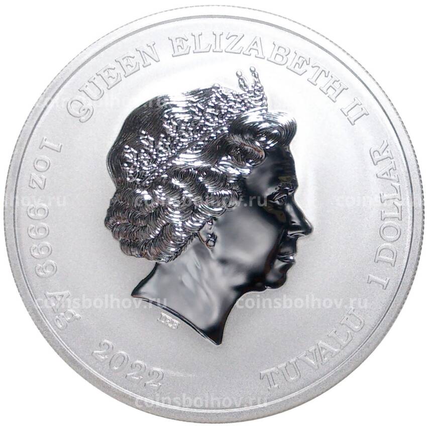 Монета 1 доллар 2022 года Тувалу —  Джеймс Бонд, агент 007 (вид 2)