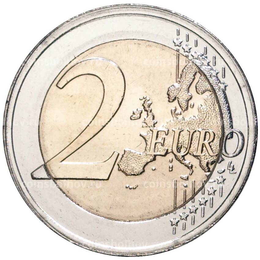 Монета 2 евро 2022 года Словения —  35 лет программе Эразмус (вид 2)