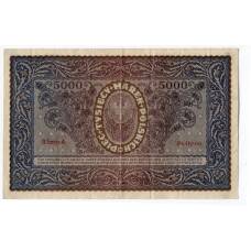 Банкнота 5000 марок 1920 года Польша (вид 2)