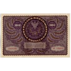 Банкнота 1000 марок 1919 года Польша (вид 2)