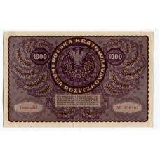 Банкнота 1000 марок 1919 года Польша (вид 2)