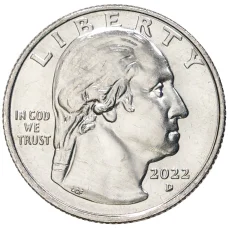 Монета 1/4 доллара (25 центов) 2022 года D США «Американские женщины — Вильма Манкиллер» (реверс)