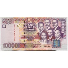 Банкнота 10000 седи 2002 года  Гана (аверс)