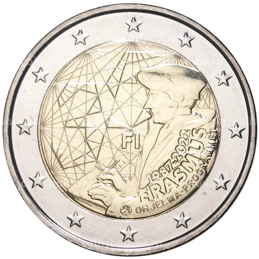 Монета 2 евро 2022 года Финляндия —  35 лет программе Эразмус