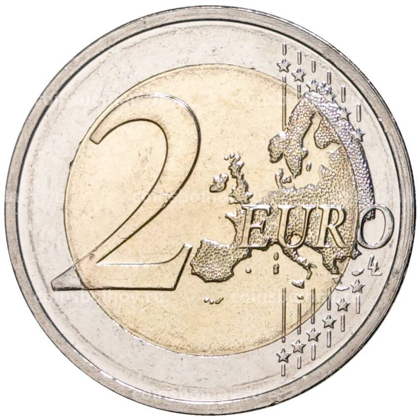 Монета 2 евро 2022 года Люксембург —  50 лет флагу Люксембурга (вид 2)