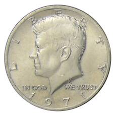 Монета 1/2 доллара (50 центов) 1971 года США (аверс)