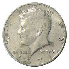 Монета 1/2 доллара (50 центов) 1971 года D США (аверс)