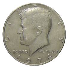 Монета 1/2 доллара (50 центов) 1974 года США (аверс)