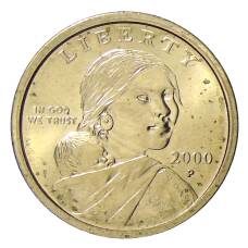 Монета 1 доллар 2000 года P США «Сакагавея — Парящий Орел» (аверс)